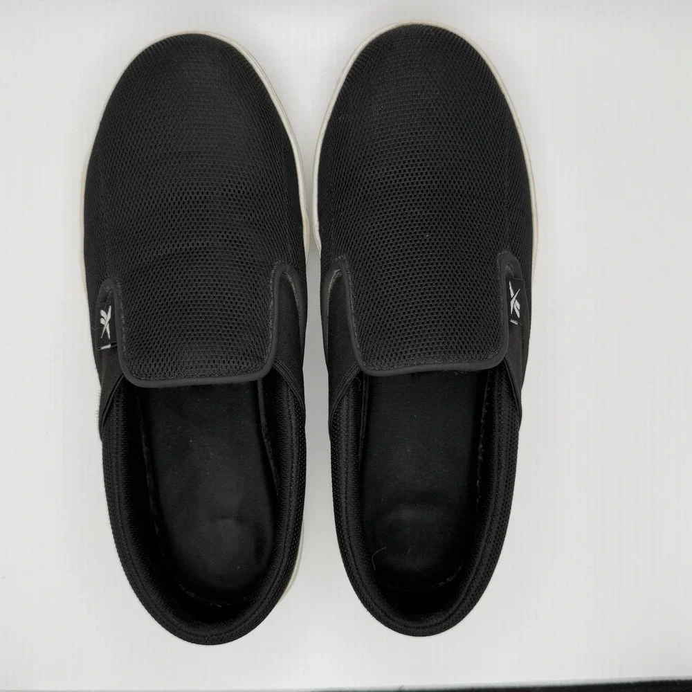 Reebok Women's Comfortie Slip-On Black/White Static Dissipative Safety Work Shoe - Picture 3 of 5